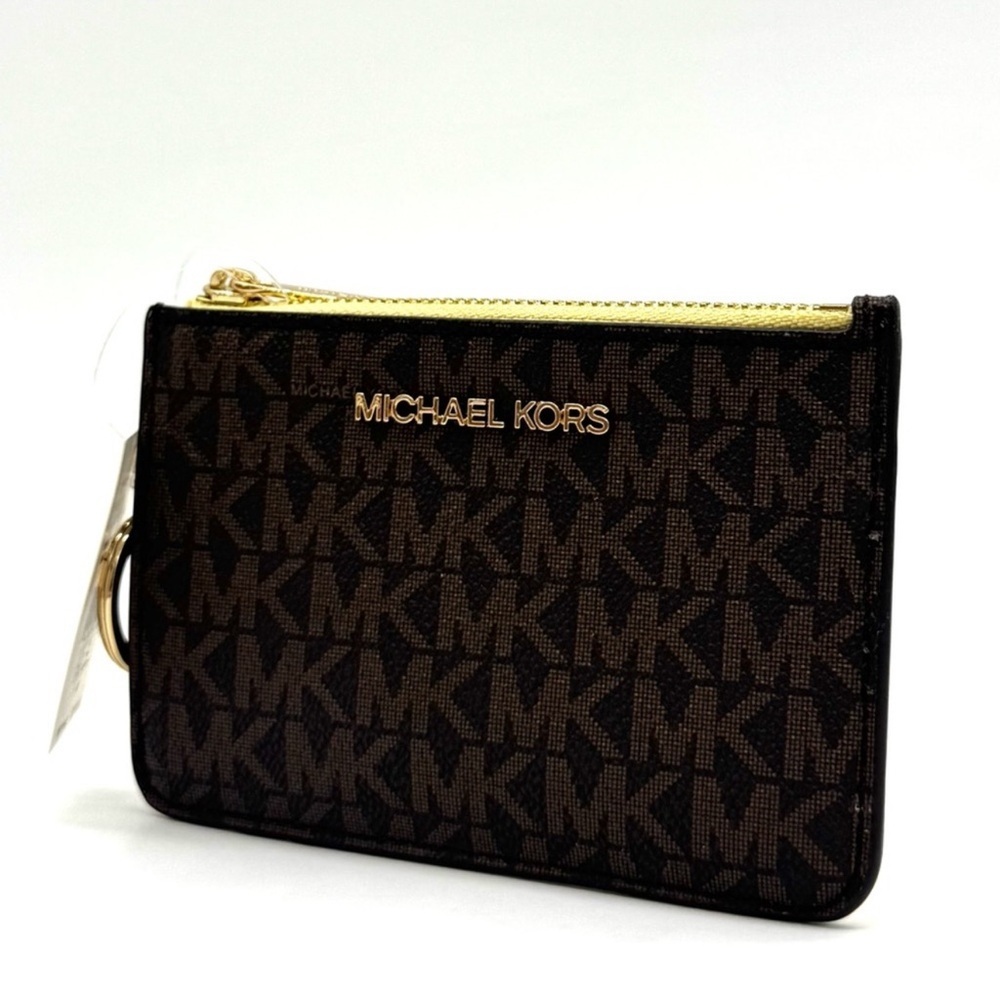 Michael Kors Jet Set Travel Small Signature Logo Coin Purse Buttercup - Picture 3 of 8
